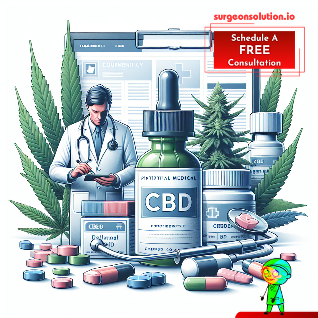Photorealistic image of CBD guide: state in daily life, professional medical illustration style, ...