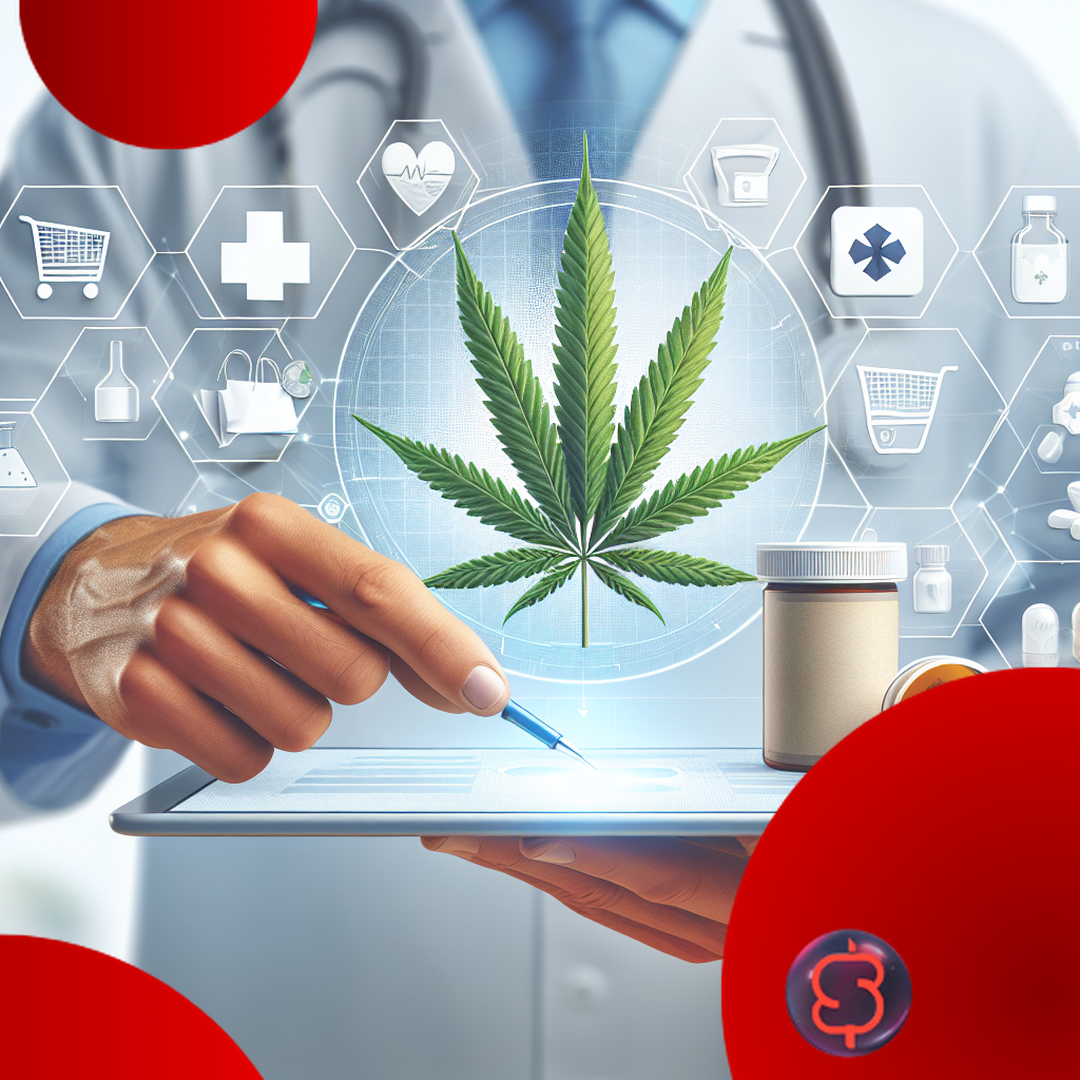 Photorealistic image of cannabinoids and bioavailability in daily life, professional medical illu...